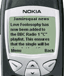 WAP service shown on Nokia 6210